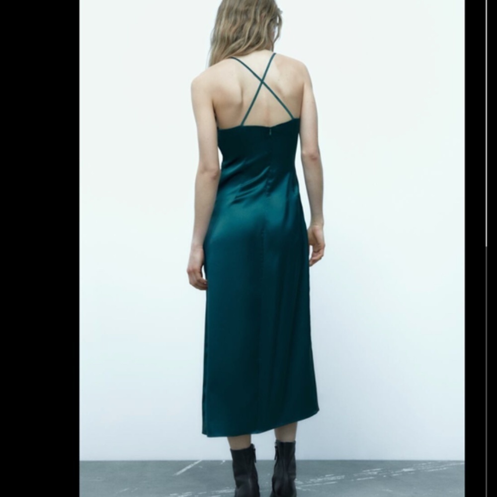 💚 SATIN LINGERIE STYLE DRESS - Picture 6 of 9